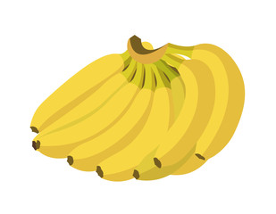 Banana Bunch. Flat Design Vector Illustration Of  A Bunch Of Banana.