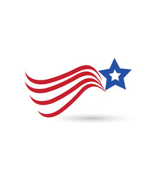 USA abstract flag star symbol