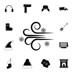 Wind icon. Winter element. Premium quality graphic design. Signs