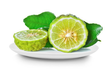 Bergamot on white background