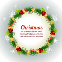 Fototapeta na wymiar christmas wreath design