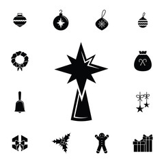 Christmas star icon. Set of elements Christmas Holiday or New Year icons. Winter time premium quality graphic design collection icons for websites, web design, mobile app