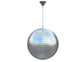disco ball chrome reflecting roof 3d rendering