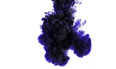 Color drop in water.