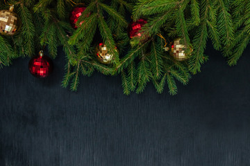 Fototapeta na wymiar Christmas background. Background to insert text. The new year 2018