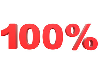percent off. Discount %. 3d red text on a white background 3d rendering