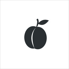 Plum icon. Vector Illustration