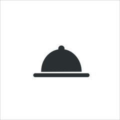 Restaurant dish icon. Vector Illustration