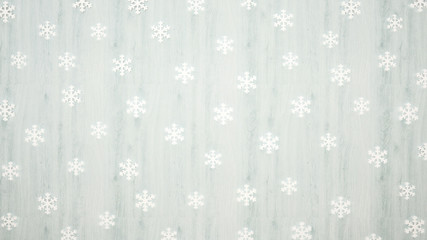 Snowflake on light blue wood background - artwork for christmas day or happy new year - 3D illustration