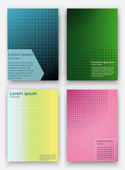 Covers design. Geometric halftone gradients.vector