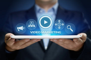 Video Marketing Advertising Businesss Internet Network Technology Concept
