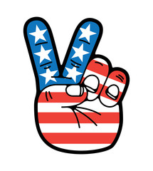 Peace Sign symbol hand