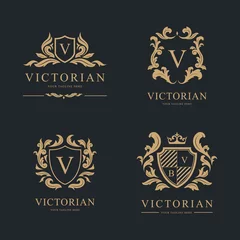 Fotobehang Luxury Logo set. Vector Logo template. © dta93