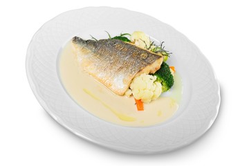 Grilled Fish Fillet with BBQ Vegetables