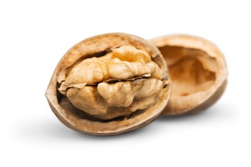 Walnut open isolated