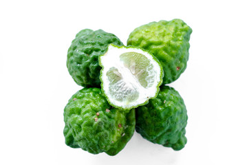 Bergamot fruit on white background