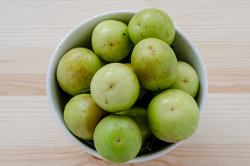 Milk Jujube from Thailand on wooden background