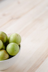 Milk Jujube from Thailand on wooden background