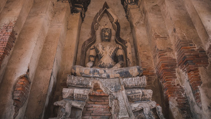 Ancient buddha statue in Ayutthaya, Thailand