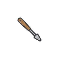 Paint scraper filled outline icon