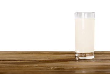 glass of milk and sunny day