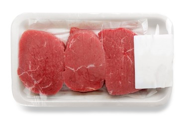 Packaged Meat Isolated