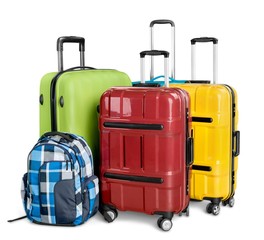 Luggage consisting of large suitcases rucksacks and travel bag