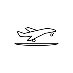 plane taking off icon illustration