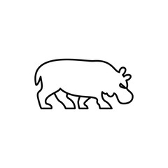 hippopotamus icon illustration
