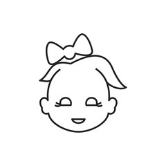 baby girl icon illustration