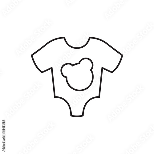 baby onesie icon illustration