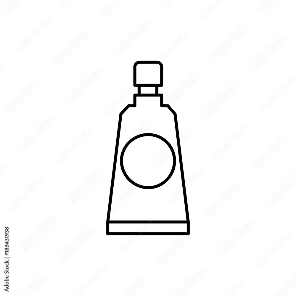 Canvas Prints cream tube icon illustration