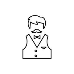 Casino boy icon illustration