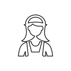 Obraz premium maid icon illustration