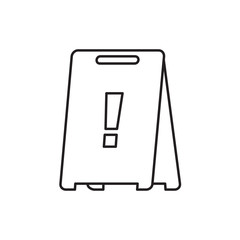 wet floor icon illustration