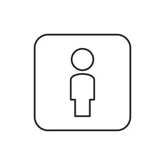 Male WC icon illustration