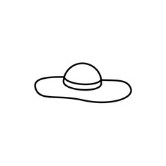 woman hat icon illustration