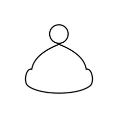 winter hat icon illustration