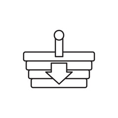 shopping basket icon illustration