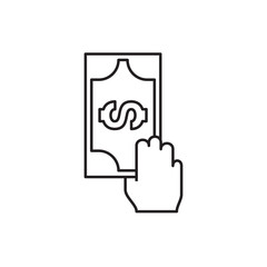 cash payment icon illustration