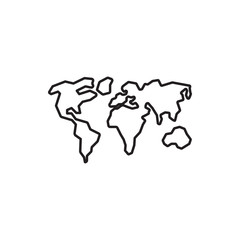 world map icon illustration