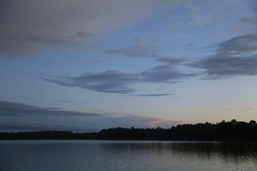 Scenic Lake Sunset Evening at NW Florida