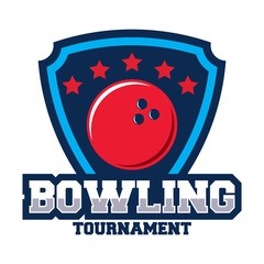 Obraz premium Bowling logo