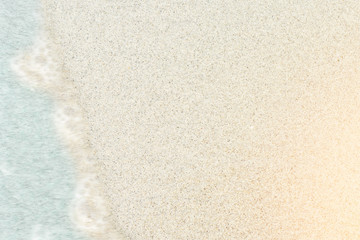Soft wave of sea on sand beach. Background. soft focus