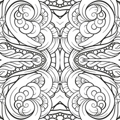 Abstract black and white seamless pattern