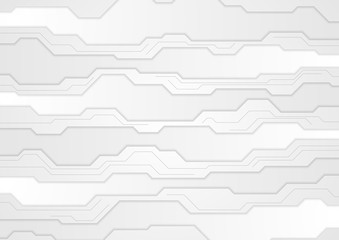 Naklejka premium Abstract grey technology futuristic background