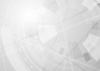 Grey geometric technology background
