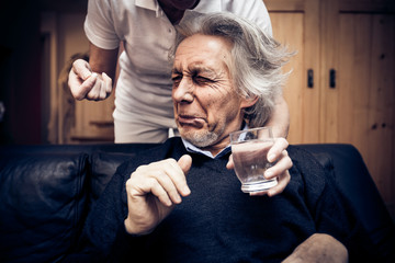 Senior Man Won't Take His Pills