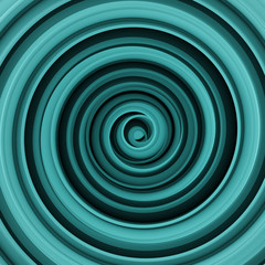 Blue twisted shape abstract 3D rendering