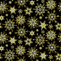 pattern of cold snowflakes